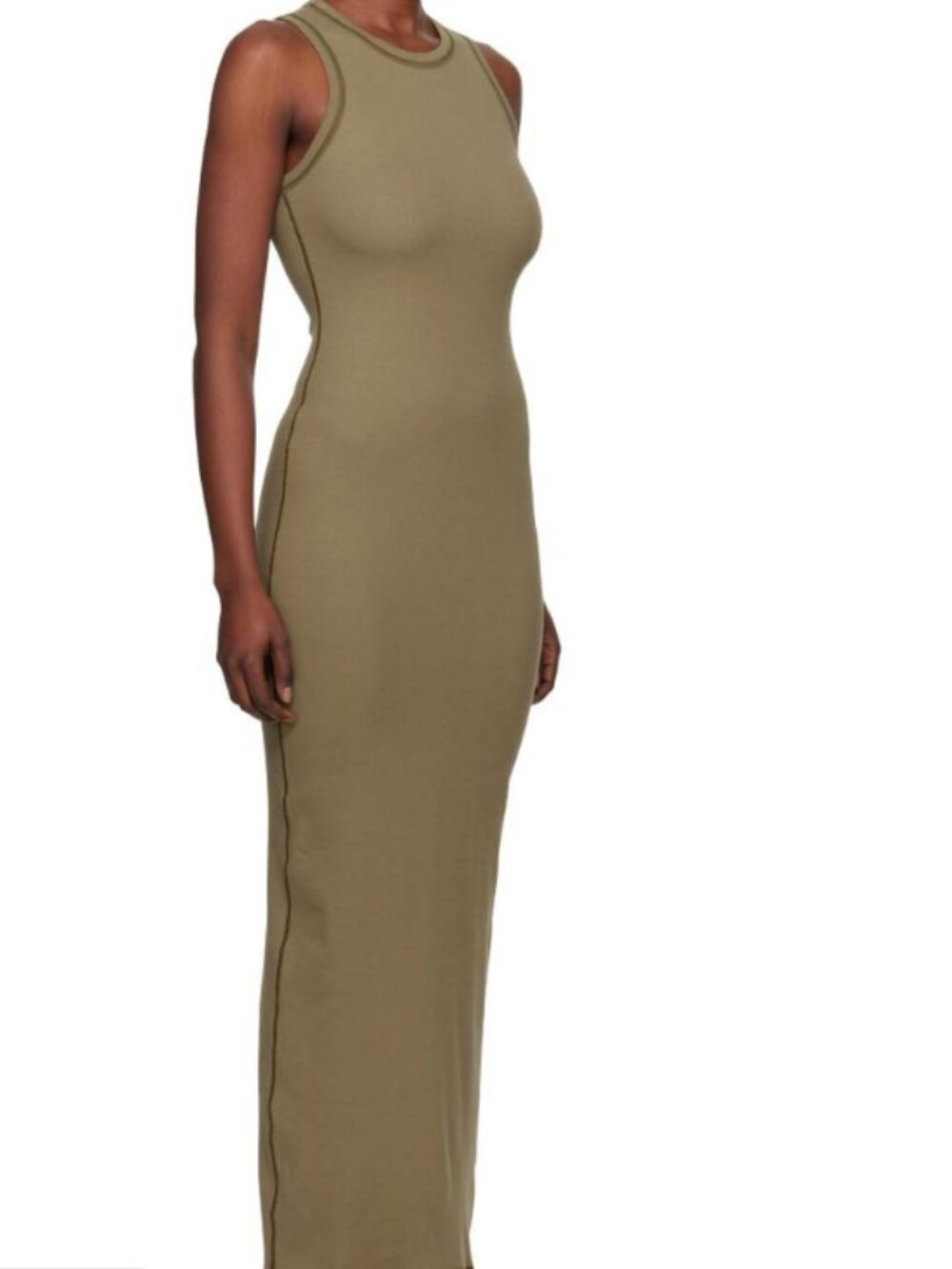 Skims Cotton Rib Sleeveless Long Dress